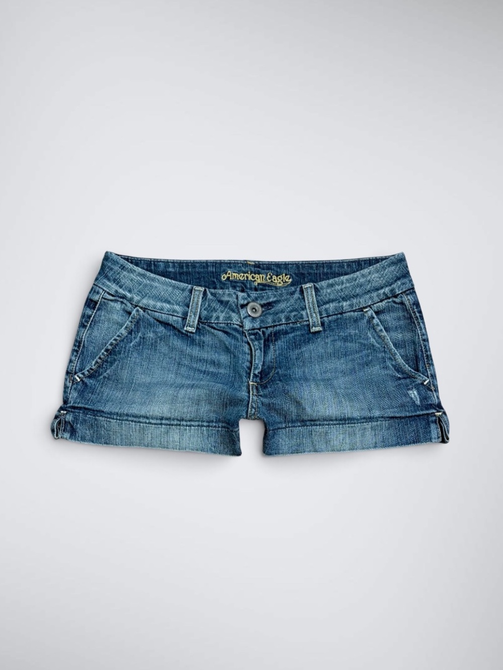 Early 2000s American Eagle Low Rise Micro Denim Shorts